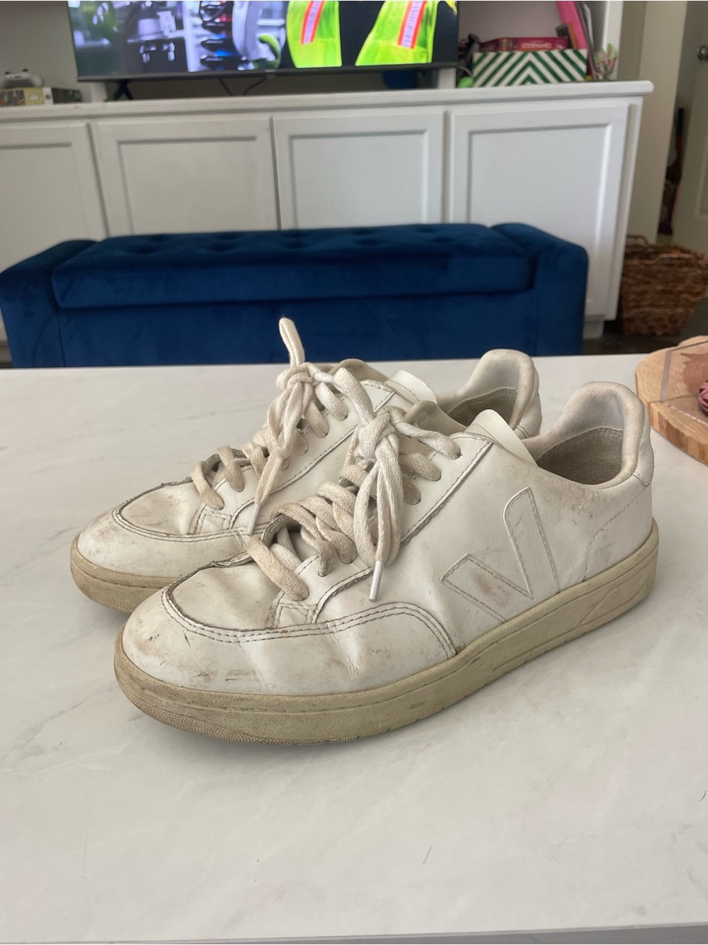 Veja White Leather Sneakers
